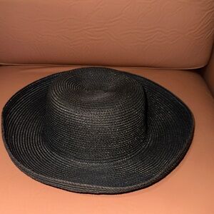 Talbots Black Straw Hat. Stylish. Excellent condition.